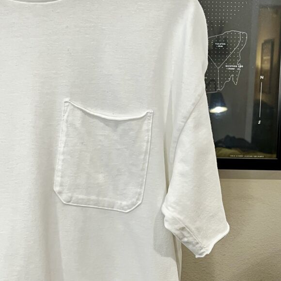 Abercrombie & Fitch - Soft Essentials Long Line T-shirt Raw Hem Medium - White - Picture 4 of 7